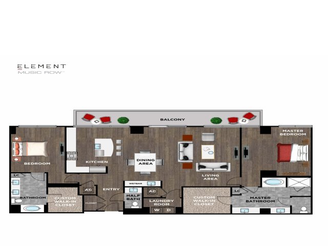 Element Music Row (Moved to RC) - 2 BR / 2.5 BTH - P13