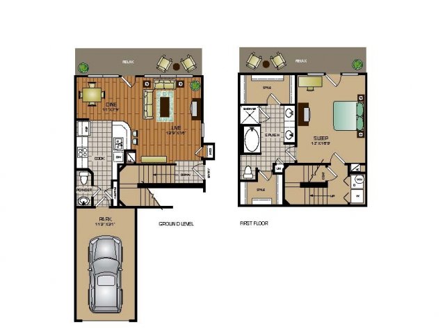 One bedroom one and a half bath, kitchen, kitchen pantry, living/dinning room, laundry room, one closet and patio.