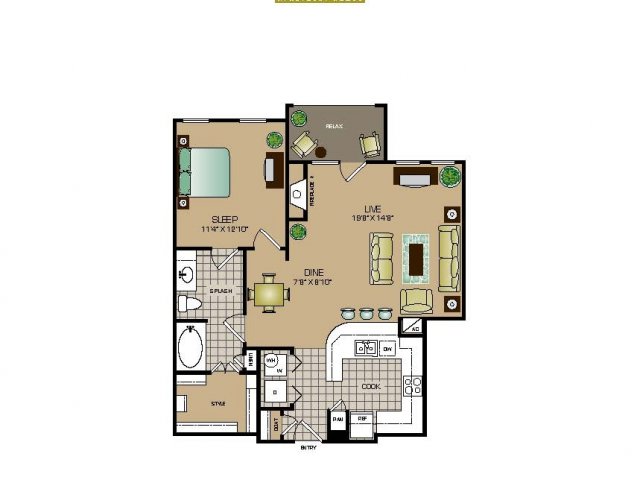 One bedroom one bathroom, kitchen, kitchen pantry, dining room, living room, laundry room , one closet and patio.