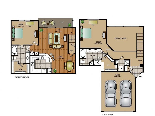 Two bedroom, two bathroom townhome pantry, coat closet, living room, dining room, two walk in closets, linen closet and patio and laundry room