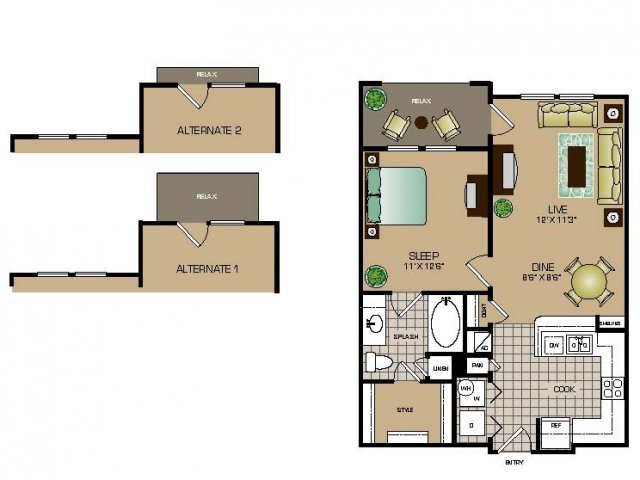 One bedroom one bathroom, kitchen, kitchen pantry, dining room, living room, laundry room , one closet and patio.