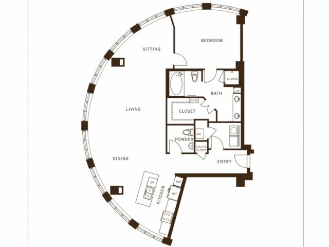 One bedroom, one bathroom, kitchen, living room, pantry , coat closet, walk in closet, laundry room, utility room, sitting area, and patio,1519 Square feet.