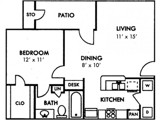 Escalante Apartments, A1 Floor Plan