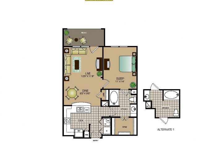 One bedroom one bathroom, kitchen, kitchen pantry, dining room, living room, laundry room , one closet and patio.