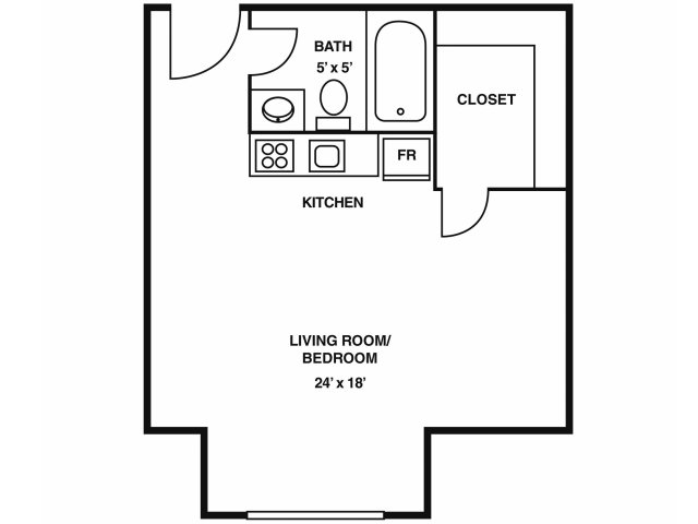 Cabot Crossing Apartments (Closed) - Studio