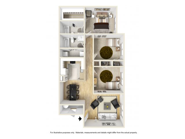 Northlake Apartments - 3 Bedroom 2 Bath