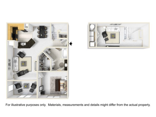 Kensington Loft 1BR/1BA 1029 square feet