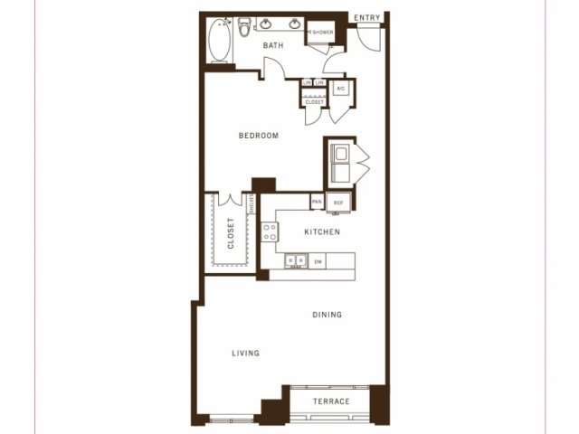 One bedroom, one bathroom, kitchen, living room, pantry , coat closet, walk in closet, laundry room, utility room