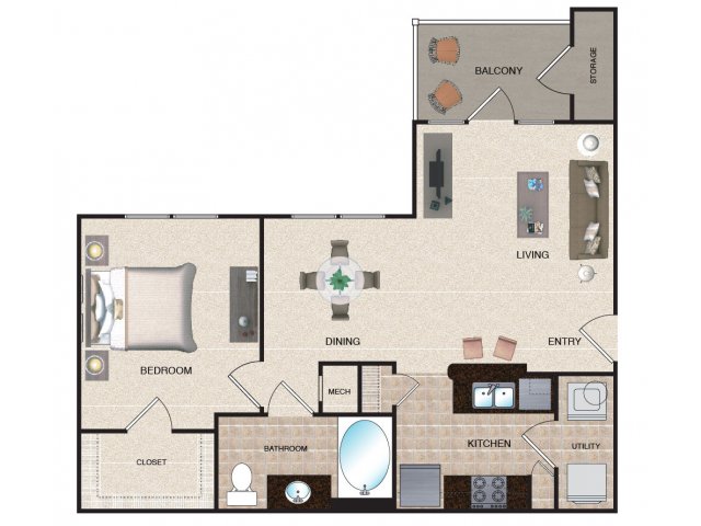 The Grove at Waterford Crossing (Moved to RC) - Aspen - 1 BR / 1 BA