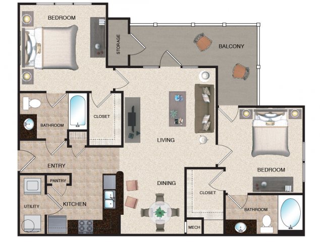 The Grove at Waterford Crossing (Moved to RC) - Birch - 2 BR / 2 BA
