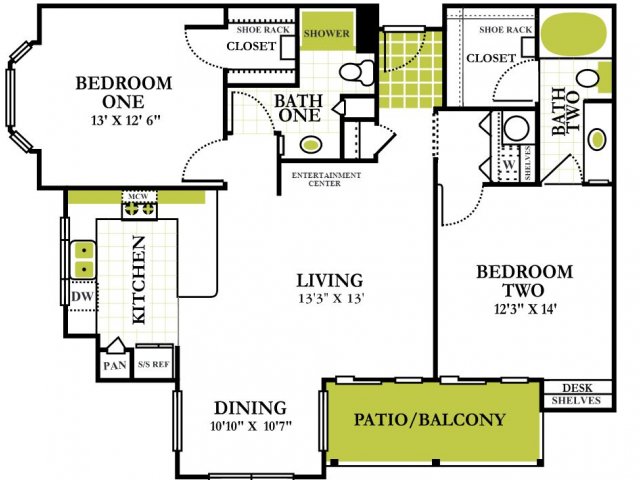 Grapevine Twenty Four 99 - Apartments for Rent Grapevine Texas Two Bedroom Apartment