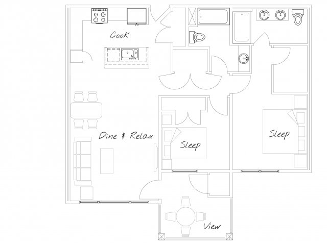 Watermark on Mainstreet (Closed) - 2 bed/ 2 bath 2f1