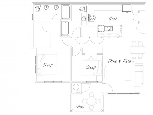 Watermark on Mainstreet (Closed) - 2 bed/ 2 bath 2f2