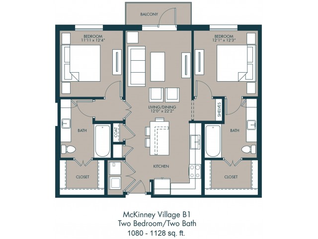McKinney TX Apartments | Floor Plan 2