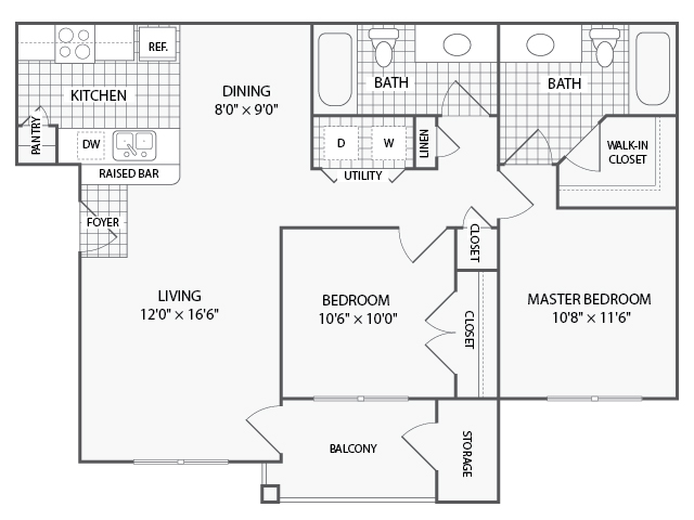 The Parkways on Prairie Creek Apartment Homes - 2BR 2 BA
