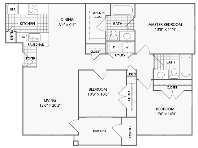 The Parkways on Prairie Creek Apartment Homes - 3 BR 2 BA