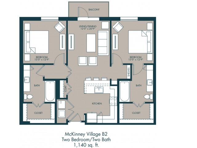 Apartments In McKinney Texas | Floor Plan 2
