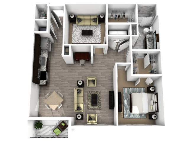 Central Station (Moved to RC) - Shuttle I - 1 BR / 1BA, Den
