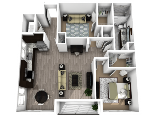 Central Station (Moved to RC) - Rail - 1 BR / 1BA, Den
