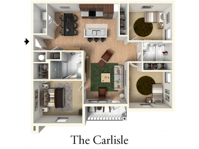 Three Bedroom Two Bath l Carlisle Layout l High Ridge Landing