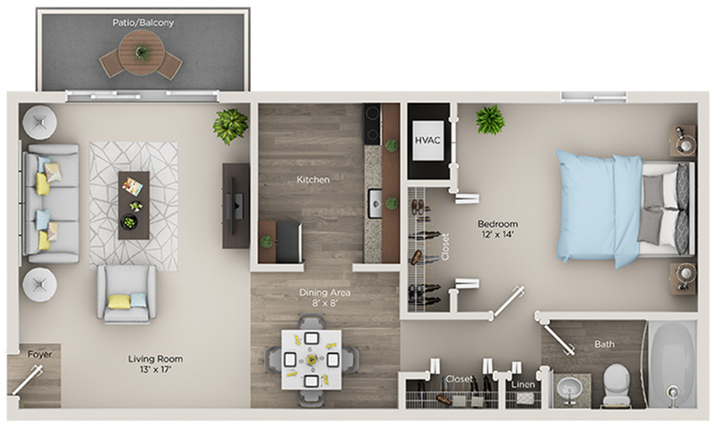 The Pointe at White Marsh (Closed) - One Bedroom-A1Z