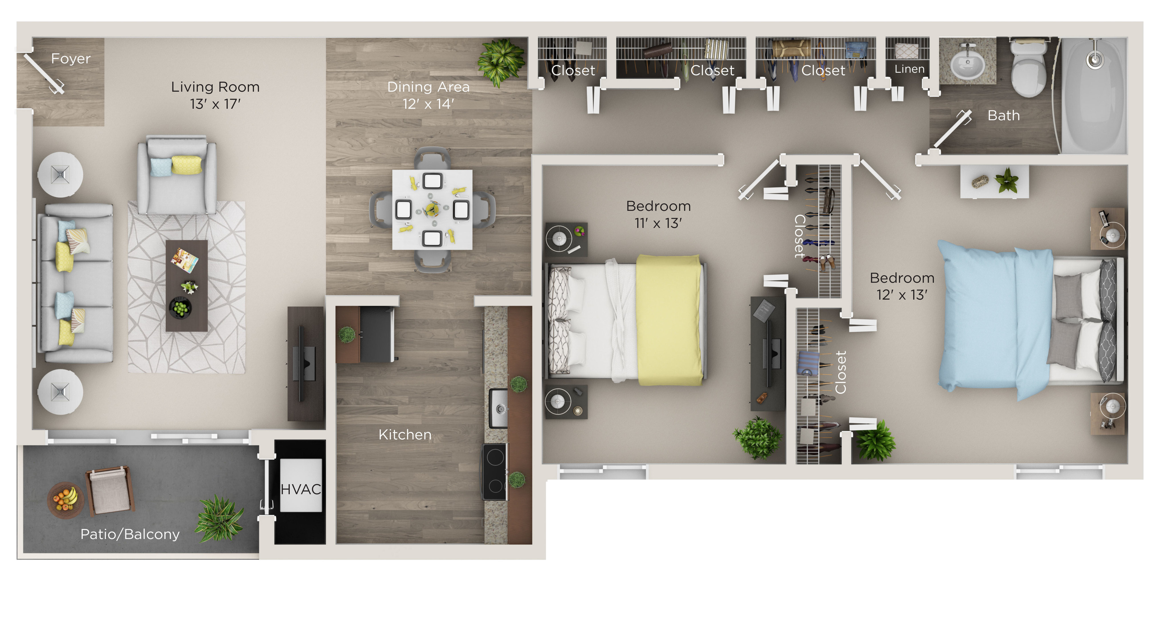 The Pointe at White Marsh (Closed) - Two Bedroom - B1D