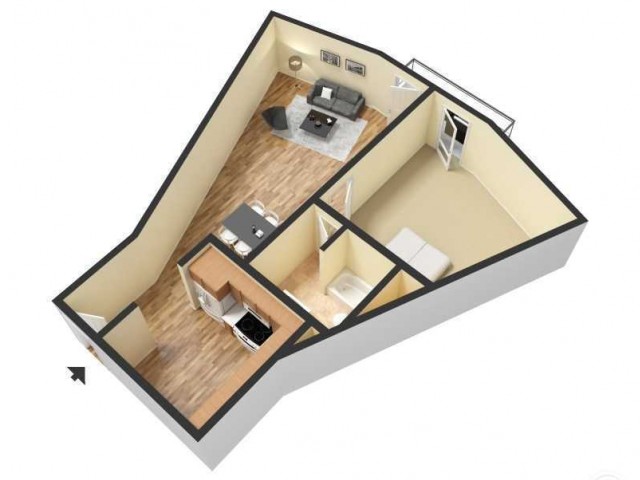 1 bed 1 bath