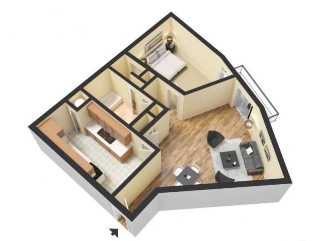 1 bed 1 bath