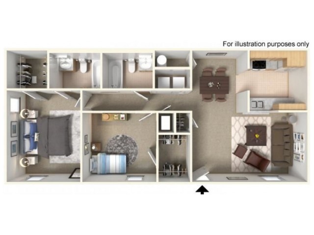 2 bed 2 bath