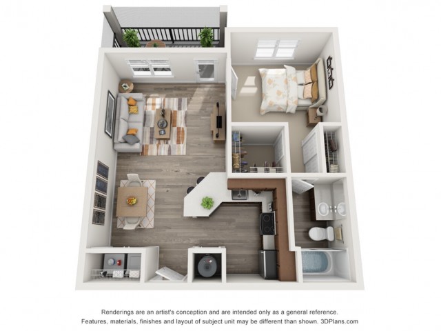 Portofino 723 Square Feet One Bedroom | One Bathroom