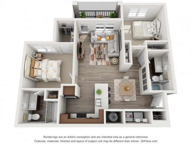 Verona 931 Square Feet Two Bedroom | Two Bathroom
