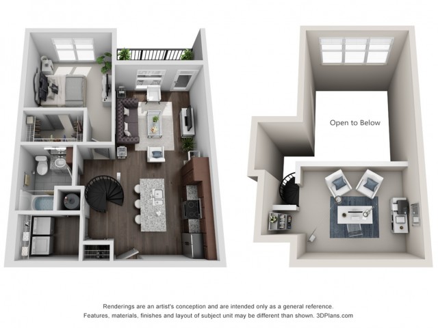 Imperial 1 Bedroom & 1 Bathroom Floor Plan At San Mateo Crossing Apartments