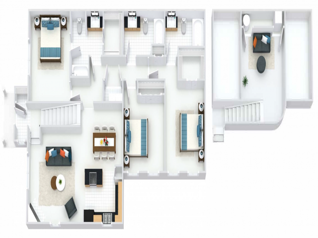 Cambridge Loft 3BR/3BA 1734 square feet