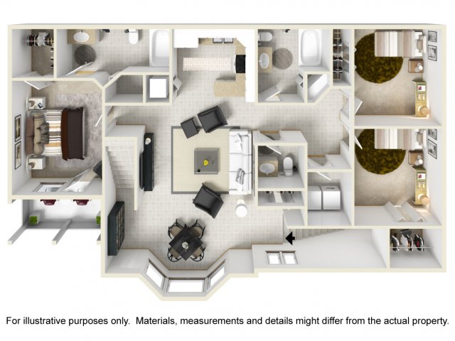 Mansions at Delmar (Closed) - Floorplan F