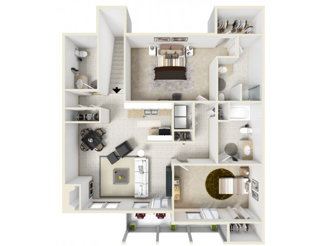 Mansions at Delmar (Closed) - Floorplan E