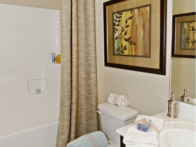 Bathroom at Grove at Shadow Green Apartments
