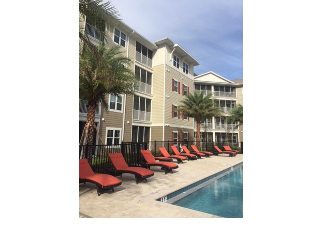 Pool and Lounge Chairs at Monterey Pointe Apartments
