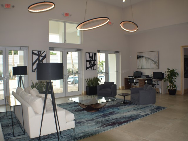 Leasing Center and Business Center with two computers in Boynton Beach FL Apartment For Rent | High Ridge Landing