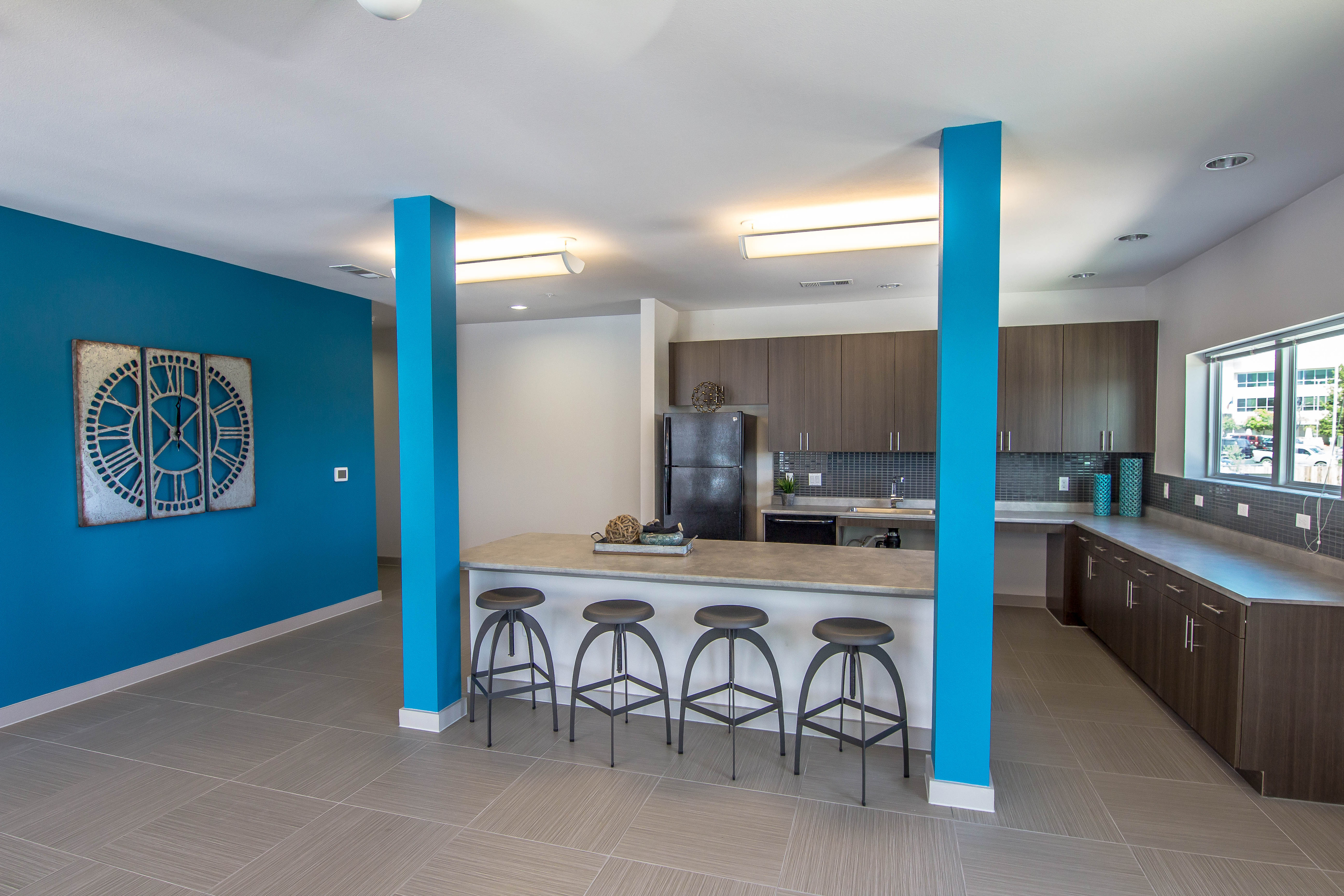 Image of Resident Lounge with Community Kitchen for The Reserve at Springdale (Closed)