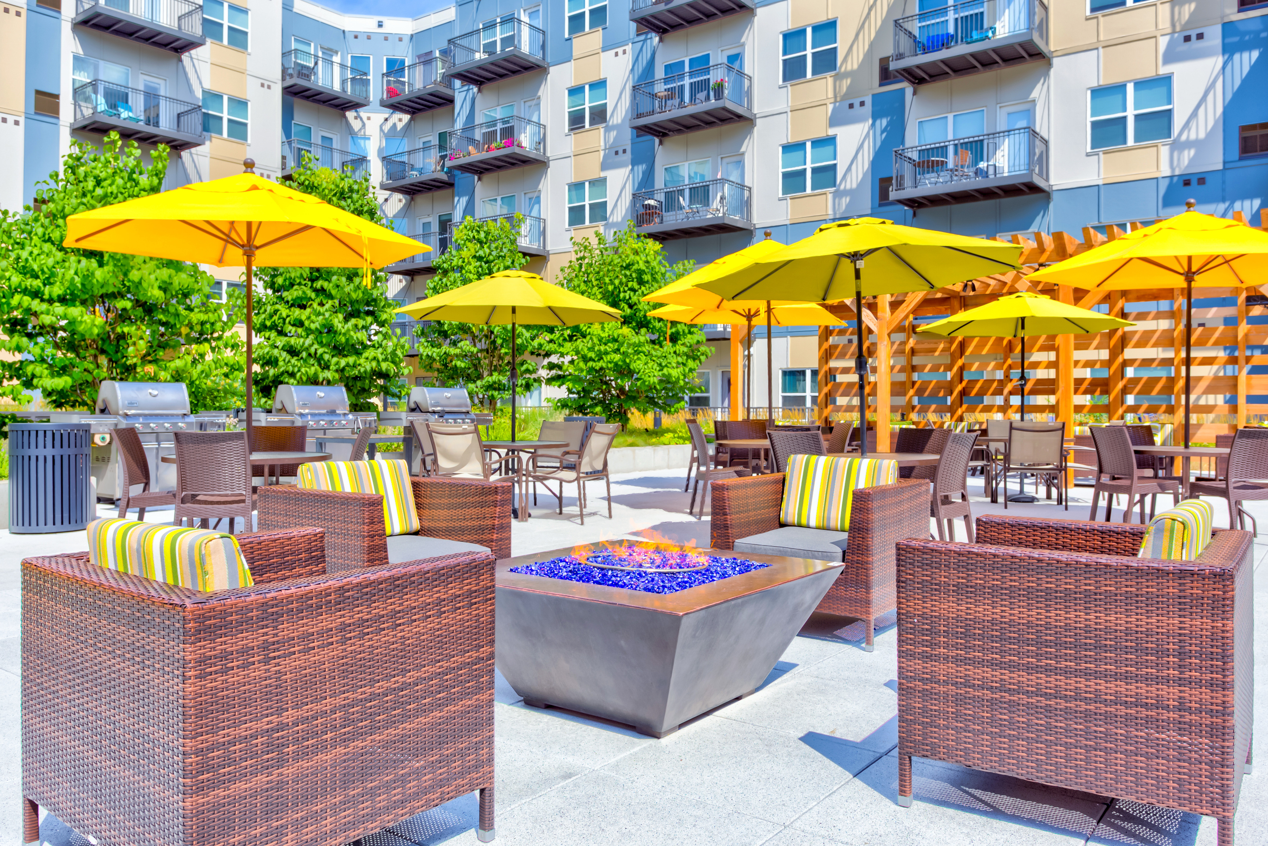 Image of Stainless steel barbeque stations for Wheaton 121 Apartments (Closed)
