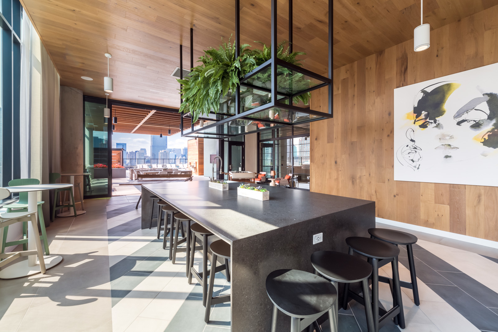 Image of Rooftop Party Room with gaming center and full service kitchen, with private indoor/outdoor dining room for Aurelien (Closed)