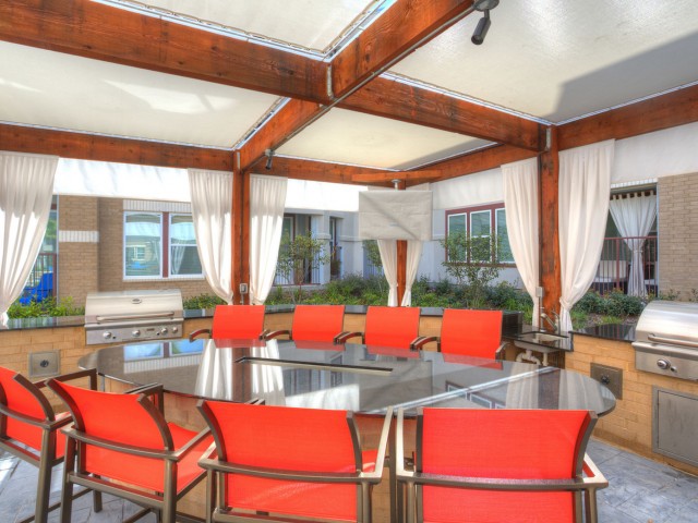 Image of Outdoor Grilling Station with Gas Barbecue Grills for The Fields Woodlake Square
