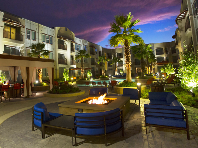 Image of Outdoor Fireplace and Seating for The Fields Woodlake Square