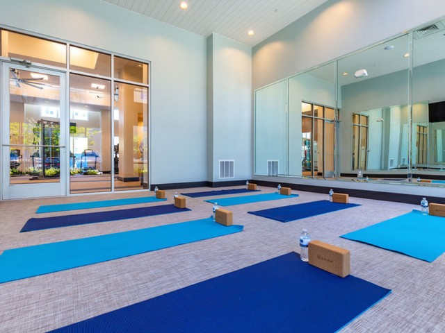 m2 at millenia yoga studio with mats