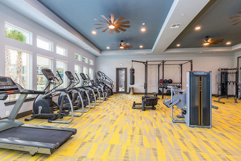 San Mateo Apartments Kissimmee Florida fitness center with Matrix cardio and strength training equipment