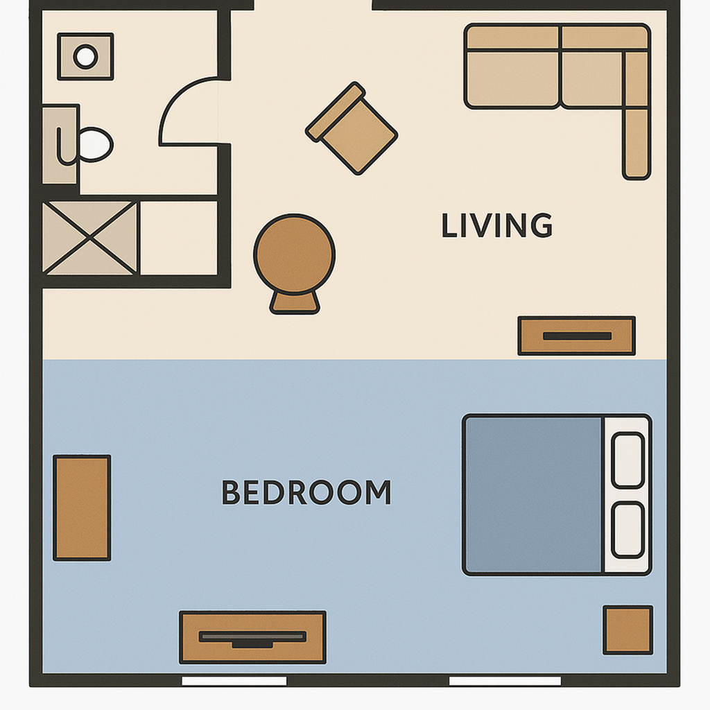 1x1 floorplan