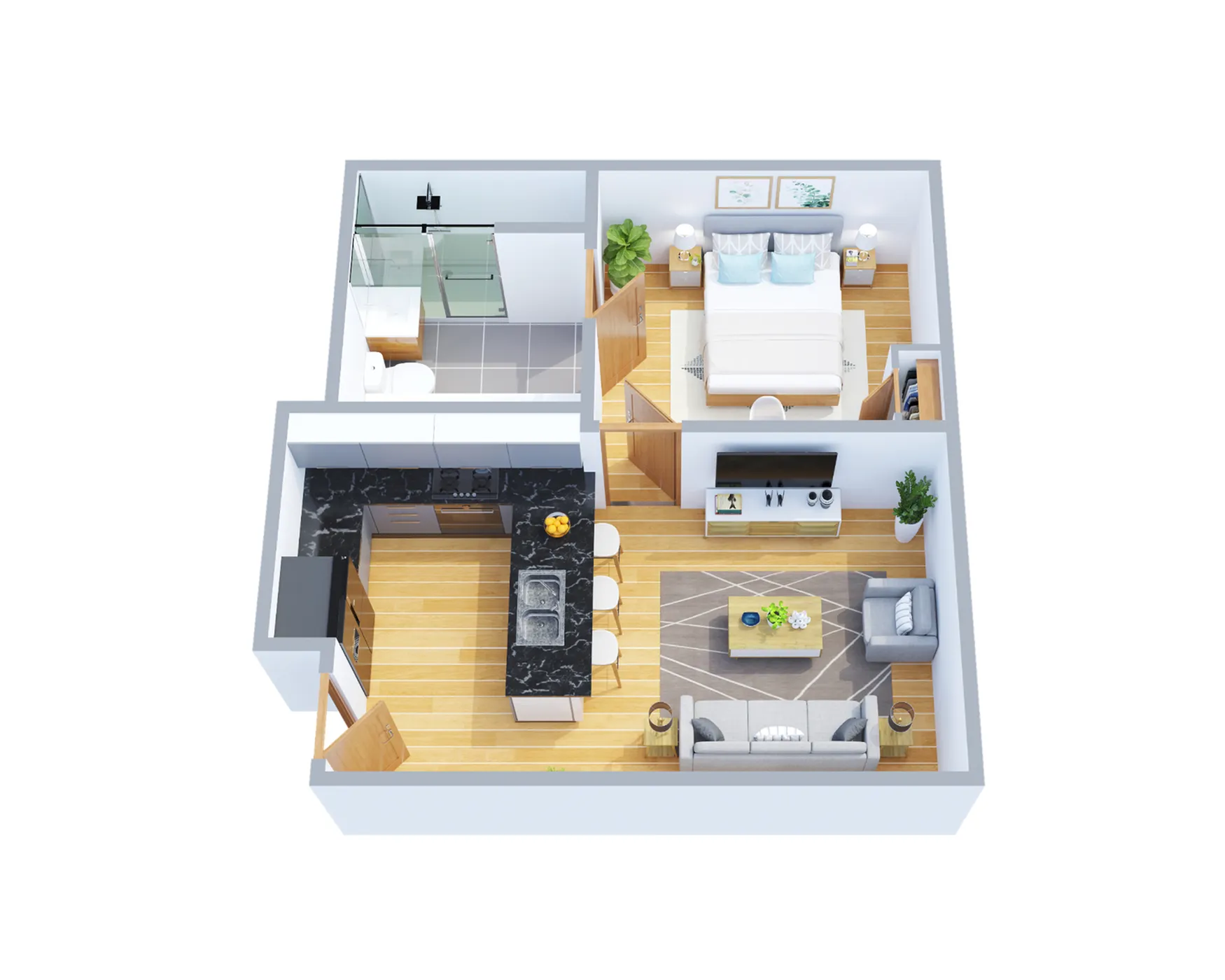 One Bedroom Floor Plan