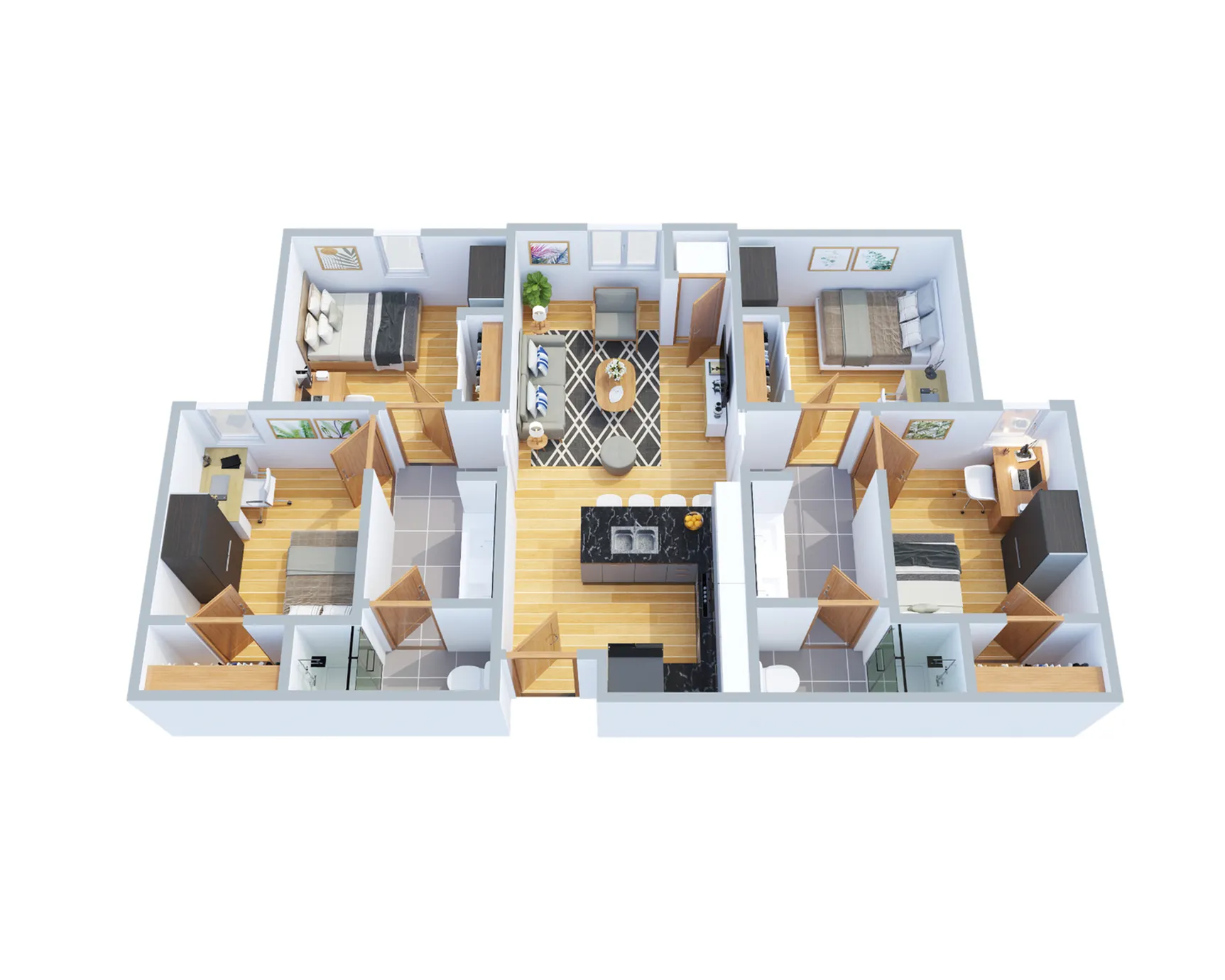 Four Bedroom Floor Plan