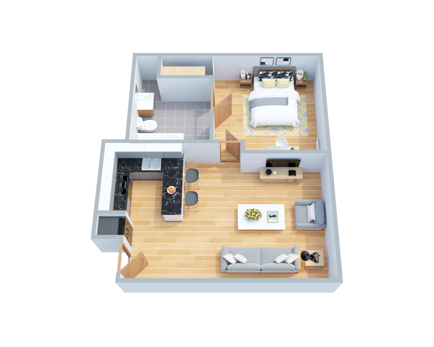 One Bedroom Floor Plan