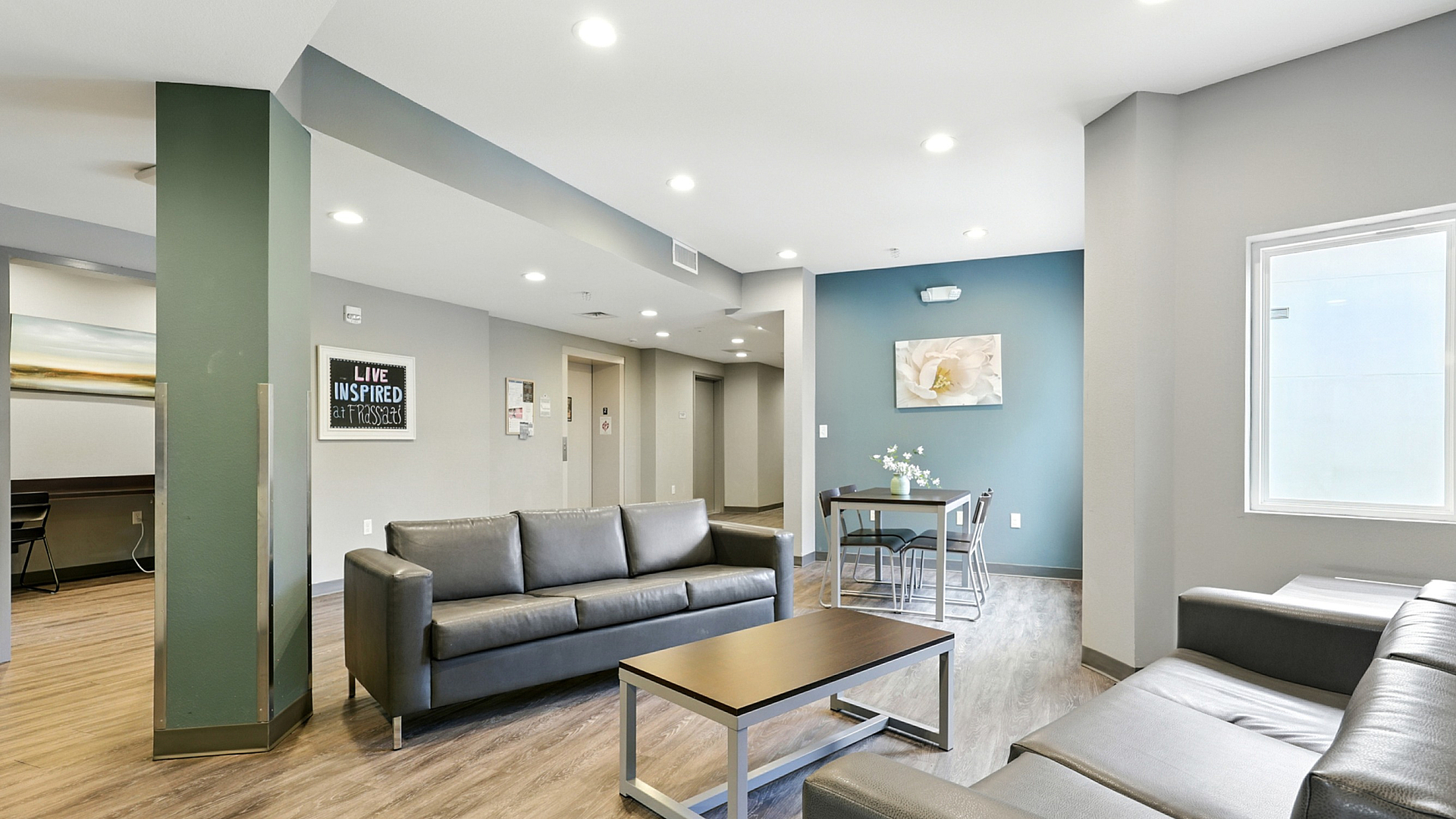 Relax and enjoy common space and study areas